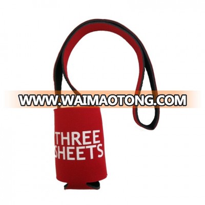 Promotional 3MM Foldable Neoprene Beer Can Holders With Straps