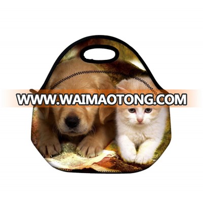 High quality insulated neoprene animal lunch bag