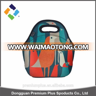 Mass supply promotional price neoprene kids animal lunch bags