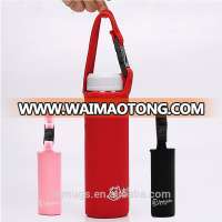 customizd colour and size neoprene pouch holder for water bottle with handle